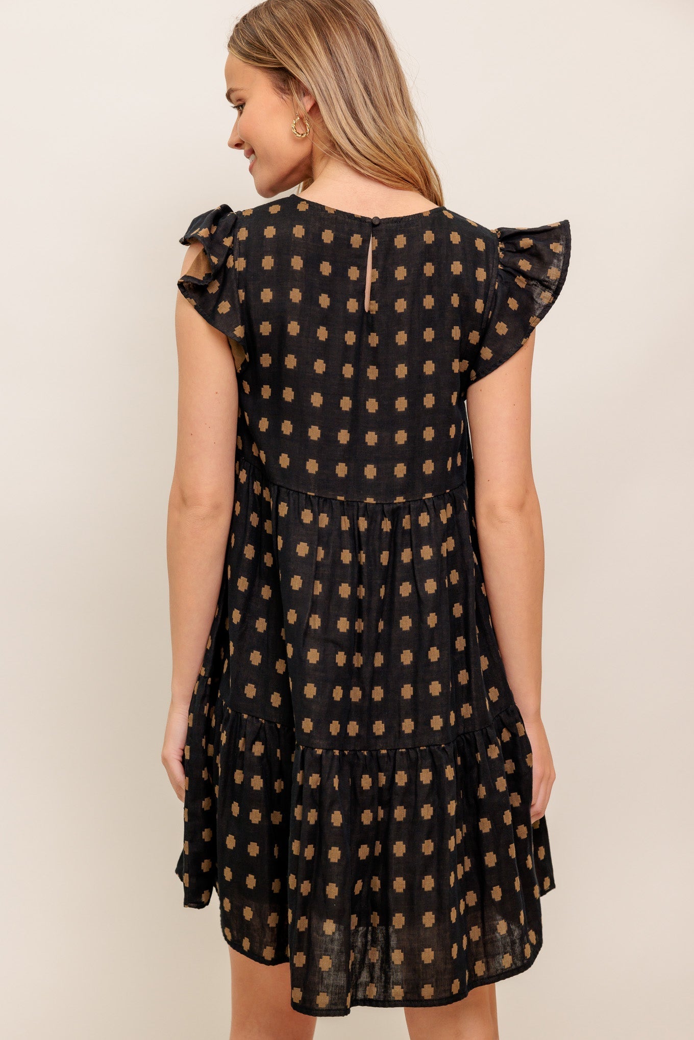 POLKA BREEZE WOVEN MINI DRESS Flying Tomato